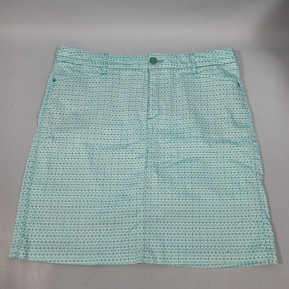 Intro ❤️ Love The Fit  18" Skort Skirt Blue Geometric Size 10 - Picture 1 of 9
